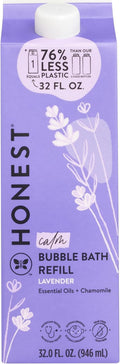 The Honest Company Foaming Bubble Bath Refill, Lavender Calm Scent, Tear-Free, Hypoallergenic, Naturally Derived, Gentle for Baby, 32 Fl Oz