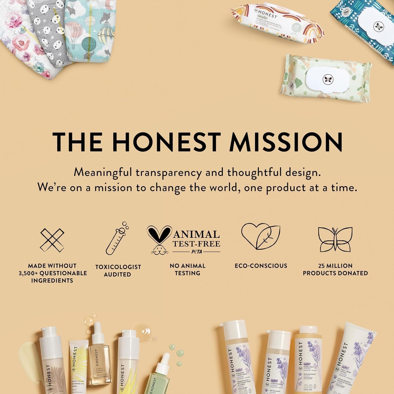 The Honest Company Foaming Bubble Bath Refill, Lavender Calm Scent, Tear-Free, Hypoallergenic, Naturally Derived, Gentle for Baby, 32 Fl Oz
